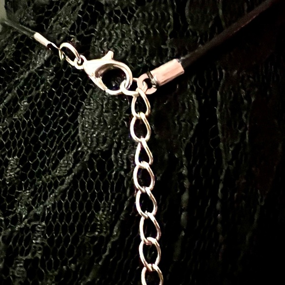 The Lovers Tarot Card Pendant Necklace with an heart on a moon charm for b… - Picture 9 of 14